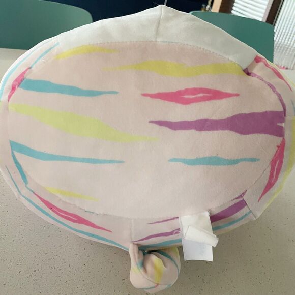KellyToy Squishmallows Atoosa Tiger Cat Pastel Stripes Sparkle Pink Ears 10 Inch - Picture 2 of 5